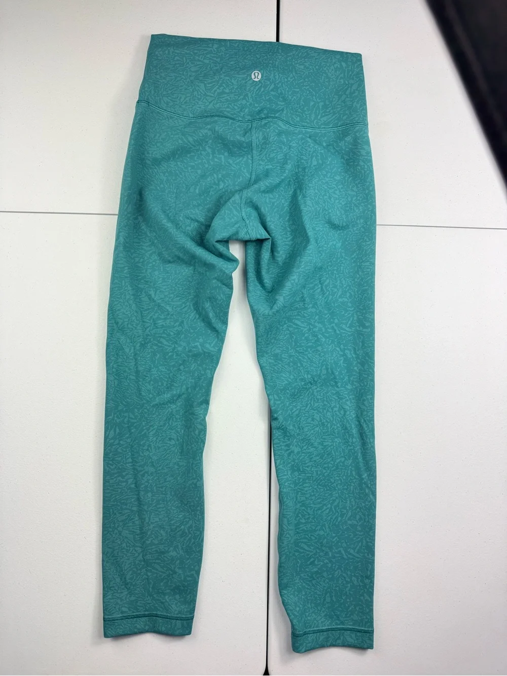 lululemon athletica teal patterned high-rise leggings